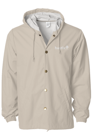 Water-Resistant Hooded Windbreaker