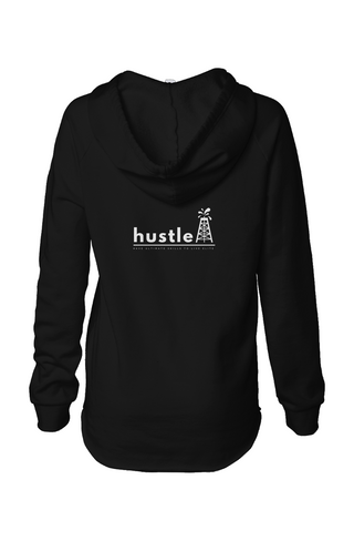 Womens Lightweight Wash Hooded Sweatshirt