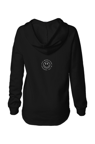 Womens Lightweight Wash Hooded Sweatshirt