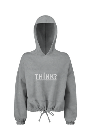 Ladies' Cropped Oversize Hooded Sweatshirt