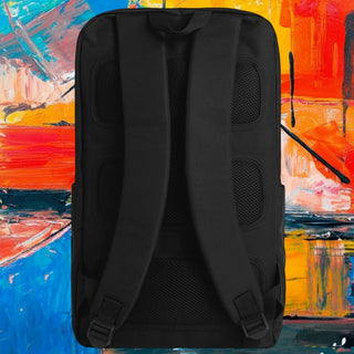 My Store H2Elite recycled black backpack featuring padded shoulder straps and mesh back panel for everyday comfort.