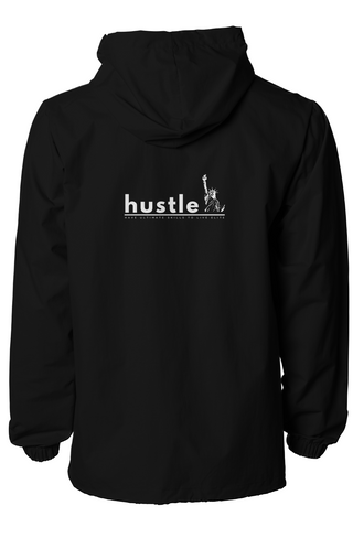 Water-Resistant Hooded Windbreaker