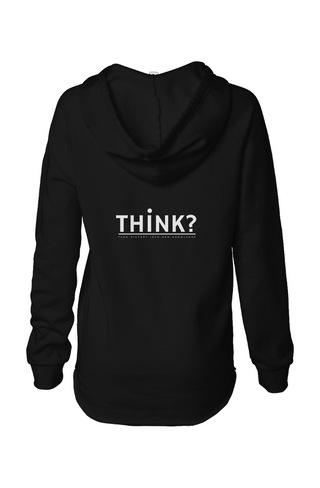 Womens Lightweight  Wash Hooded Sweatshirt
