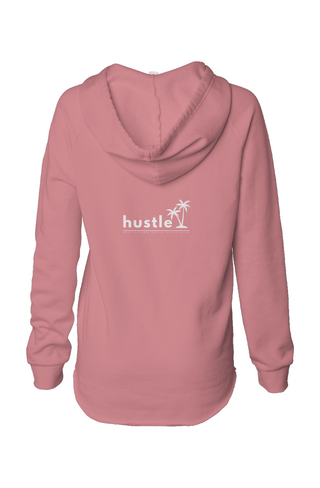 Womens Lightweight  Wash Hooded Sweatshirt