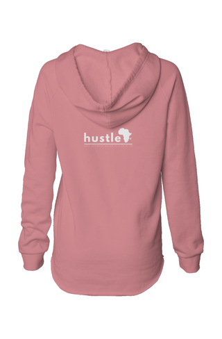 Womens Lightweight  Wash Hooded Sweatshirt