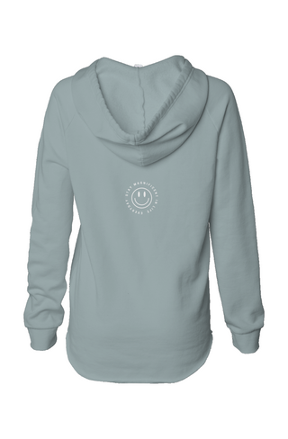 Womens Lightweight  Wash Hooded Sweatshirt