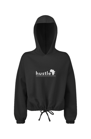 Ladies' Cropped Oversize Hooded Sweatshirt