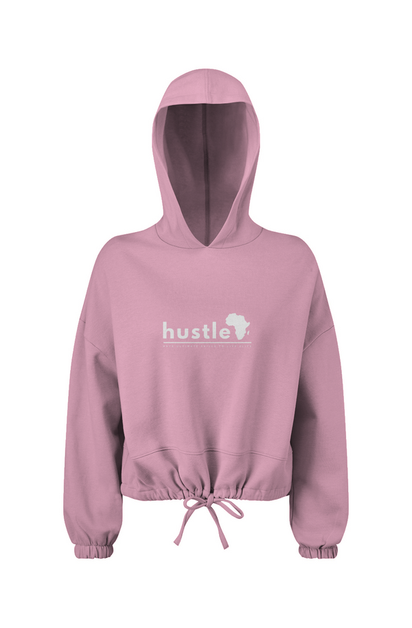 Ladies' Cropped Oversize Hooded Sweatshirt