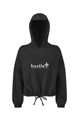 Ladies' Cropped Oversize Hooded Sweatshirt