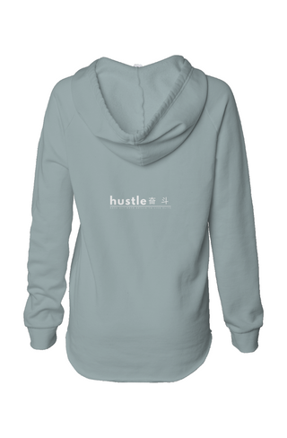 Womens Lightweight  Wash Hooded Sweatshirt