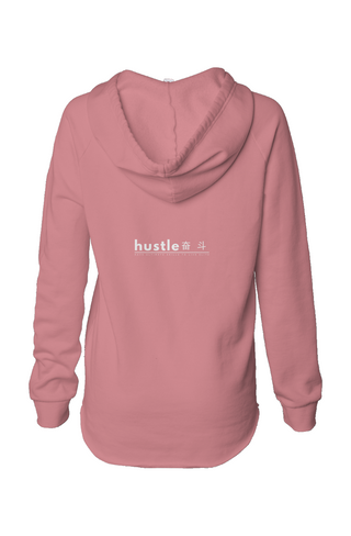 Womens Lightweight  Wash Hooded Sweatshirt