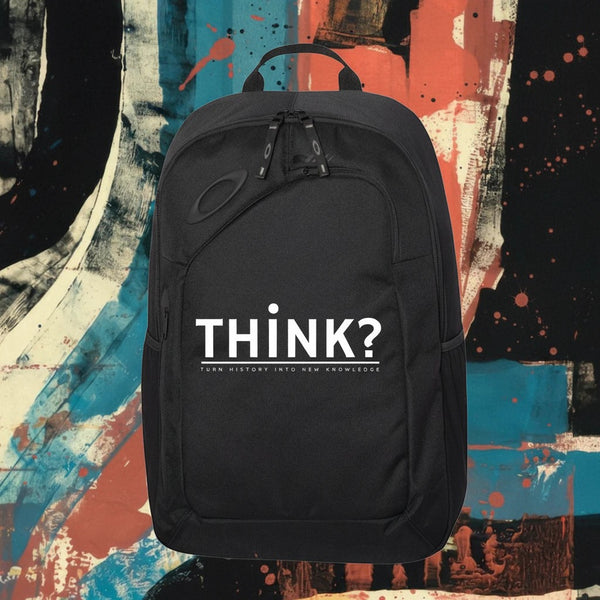 My Store H2Elite 22L Method 360 Ellipse black backpack with THINK? graphic print, featuring a sleek utility design.